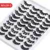 20 paren faux 3D mink wimpers Russische krul Natuurlijke valse wimpers Fluffy Eye Lash Extension Make -up