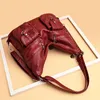 Totes 2024 Spring Multi Pocket Large Capacity Women's Handbag Retro Trend Fashion High Appearance Shoulder