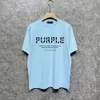 Purple Brand T Roomts Европейские и американские модные бренды фиолетовые бренд футболка с короткими рукавами футболки и рубашки