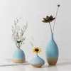 Vases Ceramic Vase Graduated Color Frosted Flower Pot For Library Office Living Room Desktop Simple Modern Ornaments