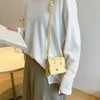 Bag Fashion Mini Women Mobile Pouch Pouch Pouch en forma de queso hombro Castre de cuero cuadrado PU para niñas para niñas.