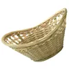 Dijksiesets Bamboo Storage Basket Natuurlijke stijl Eierbloem Multifunctioneel Zonkjoed Fruit Pick Picking Handheld Trays Deviled Eggs