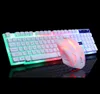 Gaming Keyboard Mysz Mysz USB PC PC Rainbow Kolorowa LED Illuminowana podświetlana gracz myszy i klawiatura 5376514