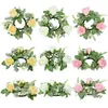 Decorative Flowers Artificial Roses Candle Wreaths Rings Christmas Decoration Window Props Table Thanksgiving Wedding Tabletop Arrangement