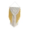 Taquestres Macrame pendurar arte Arte Fringe Tapestry Ornamento de cenário boêmio nórdico para a decoração da festa da festa de casamento da sala de berçário