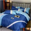 Set di biancheria da letto set di dimensioni matrimoniali 4 pezzi di stampa design trapunta ER federa drop drop drop drop drop home textiles forniture otcf6