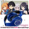 Mobiele telefoon oortelefoons Anime Princess Connect Re dive Kyaru Cosplay Comfortabele draadloze 2 in1 Bluetooth -headset Student Earphone Game Props hoofdtelefoon Y240407