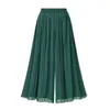 Women's Pants Female Trousers Stylish Plus Size Wide Leg For Women Elastic High Waist Party Fashion Loose Skirts Solid Color