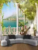 Drop Custom Po Wallpaper 3d stereoscopisch ruimte balkon lake landschap muurschildering muurschildering muurpapieren home decor6055780