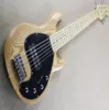 Muzyka Man Sixstring Electric Bass wosk ksylofonowy Kolor drewna Kolor Aktywne odbiór Bass4180388