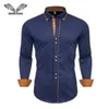 Mens Long Sleeve Shirt Klä upp professionell vit Slim Fit Solid Color Men Business 240322