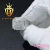 Tasarımcı Takı Hip Hop Gemiye Hazır Gra Hip Hop Silver Moissanite Erkek Küba Bağlantı S925 Sterling Sliver Ice Out Rapper Ring