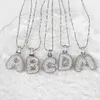 Chaînes 10 pièces classiques lettre initiale collier pendent alphabet charmes chunky charmantes femmes cadeau 52996