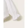 1-6 jaar kinderen meisje lange mouw top kanten kraag herfst Koreaanse stijl witte top peuter meisje shirt kleding 240326
