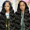 250% 13x4 WIGS CORDES CORPS Transparent Perruques à cheveux humains 13x6 HD Lace Frontal Wig Brazilian Remy 30 40 pouces 360 Perruque avant en dentelle pour les femmes