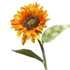 Kwiaty dekoracyjne sztuczny słonecznik europejski w stylu łacińskim pojedynczy symulacja kwiat dekoracja domowego Dekoracja Pastorowa ślub bukiet słoneczny