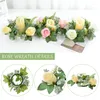 Decorative Flowers Candle Rings Flower Wreath Holder Rustic Artificial Leaves Table Centerpiece Candlestick Wedding Party Decoration