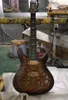 Super zeldzame privévoorraad Paul Reed Brown gewatteerd esdoorn top elektrische gitaar abalone vogels inlay 2 humbucker pick -ups adelaar logo He2689808