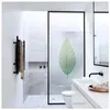 Fensteraufkleber benutzerdefinierte Größe Dekorativer Film Nordische Blätter gefrostete Buntglasaufkleber für Badezimmer