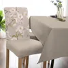 Couvre-chaise Spring Brown Flower Peach Blossom Dining Spandex Stretch Soupt Couvre pour la fête de la cuisine de la cuisine de mariage