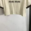 Letter Printing T Shirt Women New Round Neck Classic Thin Crop Tops Loose Short Sleeved Waist T Shirt