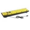 Toetsenborden USB Wired Toetsenbord voor studenten Leer PC 104 toetsen Volledige size oude man Stijl Engelse versie met grote gele letters