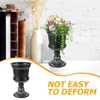 Vaser vintage blomkruka svart dekor metall vas järnhållare arrangerar standard arrangemang el dekoration retro hemmakontor bordsskiva