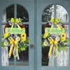 Decoratieve bloemen Spring Door krans binnenshuis buitenshuis Kerst ornament Decor Artificial Flower Bow Eucalyptus kransen Kangen