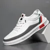 Casual schoenen heren sneakers leer voor mannen comfortabele platte slip op slijtage resitant sport mannelijke tennisman