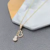 Klasyczne designerskie naszyjniki mikro-diamentowe tykwidowe wisiork Naszyjnik Krzyż Temperament Wykwintna osobowość koreańska biżuteria Tide Prezenty