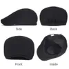 Skąpy brzeg kapelusze bawełniane wiadomości męskie miękki miękki casual beret solidny unisex retro kierowca płaski kelner Q240403