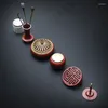 Teaware Sets Chinese Red Burnt Blue Pure Copper Incense Tools Set Seal Striking Burner Powder Mould Making