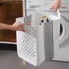 Storage Baskets Folding bathroom laundry basket wall mounted dirty clothes storage household bag washing machine direct delivery yq240407
