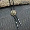 Chains Bolo Tie Necklace Men Women Shirt Suit American Western Cowboy Vintage Leather