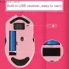 Mice Pink Silent LED Optical Game Mice 1600DPI 2.4G USB Wireless Mouse for PC Laptop Y240407