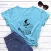 Kvinnors T-skjortor Ocean Child Whale Crystal Moon T-shirt estetisk Summer Graphic Tee Shirt Top Fashion Women Hipster Witchy Tshirt Drop Drop