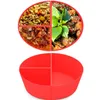 Miski Wolne kuchenka Podkładka Silikon 3 sztuki wielokrotnego użytku ekologicznego ekologicznego szczelnego szczelnego zmywarki Bezpieczne gotowanie na miskę 6QT