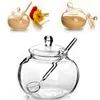 Dinnerware 250ml Transparent Glass Jars Candy Spices Household Chicken Cooking Sugar Bowl Storage Jar Creamer Pots