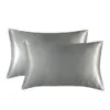 2-piece Pure Emulation Silk Satin Pillowcase Comfortable Pillow Cover Pillowcase For Bed Throw Single Pillow Covers 240401
