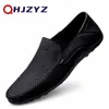 Casual Shoes Luxury Leather Men Italian Soft Loafers Handmade Moccasins Breathable Slip On Boat Zapatos Hombre