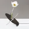 Vases en acrylique Vase fleurie géométrique Détail fin facile à nettoyer minimaliste pour la table du salon
