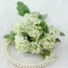 Decorative Flowers 10 Head Single Thread Hydrangea Wedding Simulation Flower Silk Arch Door Road Guide Home Decoration