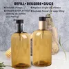 Storage Bottles 500ml Large-capacity Soap Pressed Dispenser Refillable Shampoo Shower Gel Multi-purpose Liquid Container