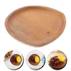 Teller Holz zum Abendessen Sushi -Tablett Käse Holzfrüchte kleine Servierplatte
