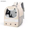 Kedi taşıyıcılar seyahat çantası açık sırt çantası yüksek değerli görünür şeffaf taşıyıcı lüks tasarımcı evcil hayvan damla gemisi