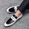 Casual Shoes 38-48 Loafers Men Non-slip Penny Light Comfortable PU Leather Big Size Black Yellow Mocasin Homme