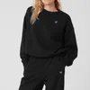 AL WOMEN YOGA OUTFIT完璧な特大のスウェットシャツセータールーズ長袖トップフィットネスワークアウトクルーネックブラウスレディースレディースレディースハーディ