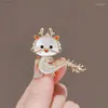 Brooches 1PC Cartoon Imitation Shell Dragon Brooch For Women Chinese Zodiac Enamel Pins Cute Animal Badge Birthday Jewelry Gift