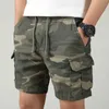 Heren shorts Heren Camouflage Shorts 2024 Zomer retro -Amerikaanse amekaji katoen half broek jeugdheren casual buiten recht werk kleding J240407