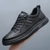 Casual schoenen beroemde merken heren hoogwaardige lederen Britse mode platte loafers sneakers sapato masculino